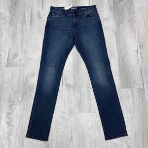 NWT DL1961 Cooper Tapered Jeans Mens 30x34 Blue Stretch Denim Dark Wash